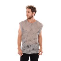Regata Masculina Tecido Vazado Estilo Tela Tricô Regata Masculina Tecido Vazado Estilo Tela Tricô