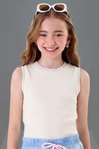 Regata Menina Box em Ribana Canelada Nina Go Regata Menina Box em Ribana Canelada Nina Go