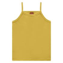 Regata Menina Kyly Algodão Lisa Amarelo Siciliano