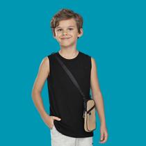 Regata Menino Angerô Algodão Penteado Básica Preto Tamanho:8Cor:Igual da foto
