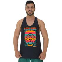 Regata Menos Cavada Masculina MXD Conceito Lion Good Vibes