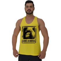 Regata Menos Cavada Masculina MXD Conceito Monkey Like A Boss Regata Menos Cavada Masculina MXD Conceito Monkey Like A Boss