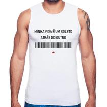 Regata Minha vida é um boleto atrás do outro - Foca na Moda Regata Minha vida é um boleto atrás do outro - Foca na Moda