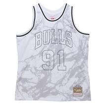 Regata Mitchell & Ness NBA Marble Swingman Jersey Chicago Bulls Dennis Rodman 1997-98 Branca