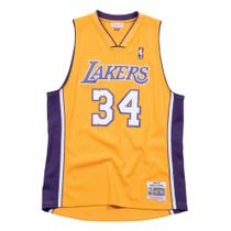 Regata Mitchell & Ness NBA Swingman Jersey Home Los Angeles Lakers Shaquille O'Neal 1999-00 Dourada