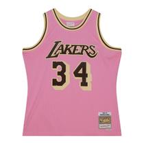 Regata Mitchell & Ness Pink Sugar Bacon Swingman Jersey Los Angeles Lakers 1996-97 Shaquille O'Neal Rosa
