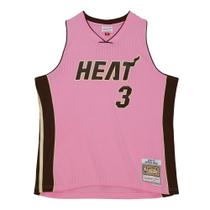 Regata Mitchell & Ness Pink Sugar Bacon Swingman Jersey Miami Heat 2005-06 Dwyane Wade Rosa