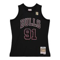 Regata Mitchell & Ness Swingman Dennis Rodman Chicago Bulls 1997-98 Jersey Preta