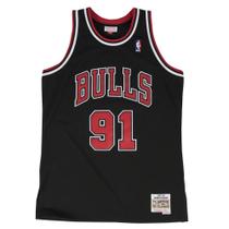 Regata Mitchell & Ness Swingman Jersey Chicago Bulls Alternate Dennis Rodman 1997-1998 Preta