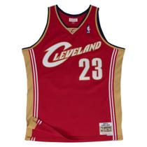 Regata Mitchell & Ness Swingman Jersey Cleveland Cavaliers Lebron James Road 2003-2004 Vermelha