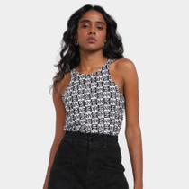 Regata Morena Rosa Básica Estampada Feminina Regata Morena Rosa Básica Estampada Feminina