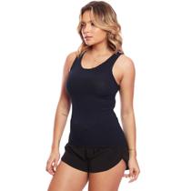 Regata Nadador Canelada Feminina Lisa Blusa Blusinha Básica