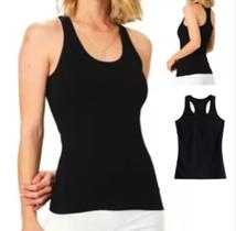 Regata Nadador em Ribana Canelada Algodão