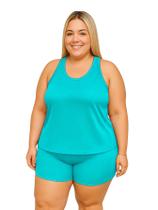 Regata Nadador Feminina Dryfit Fitness Academia Plus Size