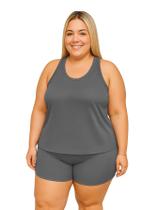 Regata Nadador Feminina Dryfit Fitness Academia Plus Size