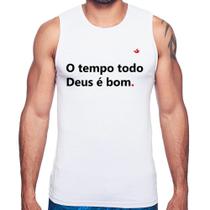 Regata O tempo todo Deus é bom - Foca na Moda Regata O tempo todo Deus é bom - Foca na Moda