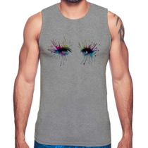 Regata Olhos Cores Pintura - Foca na Moda Regata Olhos Cores Pintura - Foca na Moda