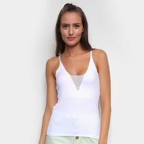 Regata Onbongo Canelada Decote Tela Feminina Regata Onbongo Canelada Decote Tela Feminina