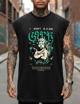 Regata Over Machao Anjo Care Algodão 30.1 Penteado Verão Regata Over Machao Anjo Care Algodão 30.1 Penteado Verão