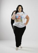 Regata oversized feminina stay wild branco - jayjam rock wear