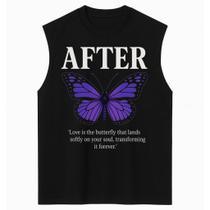 Regata Oversized Preta AFTER - Estilo Streetwear em Algodão 100% Regata Oversized Preta AFTER - Estilo Streetwear em Algodão 100%