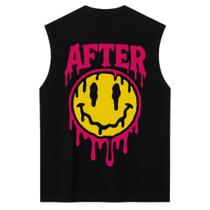 Regata Oversized Preta Smile Dark - Estilo Streetwear em Algodão 100% Regata Oversized Preta Smile Dark - Estilo Streetwear em Algodão 100%