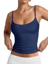 Regata PINKMSTYLE Azul Dupla Camada Gola Canoa S
