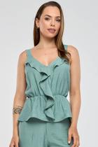 Regata PKS Peplum Viscose Verde
