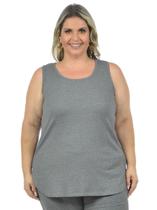 Regata plus size canelada