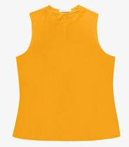 Regata Plus Size Em Ribana Canelada Secret Glam Amarelo