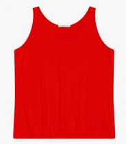 Regata Plus Size Em Ribana Canelada Secret Glam Laranja