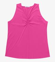 Regata Plus Size Em Ribana Canelada Secret Glam Rosa Regata Plus Size Em Ribana Canelada Secret Glam Rosa