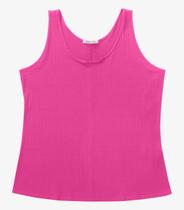 Regata Plus Size Em Ribana Canelada Secret Glam Rosa Regata Plus Size Em Ribana Canelada Secret Glam Rosa