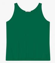 Regata Plus Size Em Ribana Canelada Secret Glam Verde