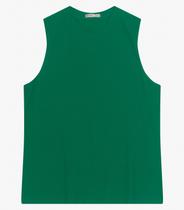 Regata Plus Size Em Ribana Canelada Secret Glam Verde
