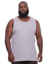 Regata Plus Size Masculina Anistia Tradicional sem Estampa Mescla Regata Plus Size Masculina Anistia Tradicional sem Estampa Mescla