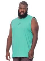 Regata Plus Size Masculina Machão Algodão Estampada Menta