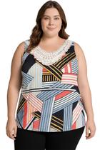 Regata plus size mullet c/decote em gripir xg- xgg mad look Regata plus size mullet c/decote em gripir xg- xgg mad look