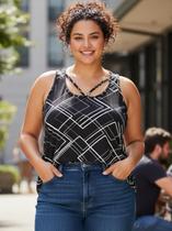 Regata plus size tiras frontais m (g2) Regata plus size tiras frontais m (g2)