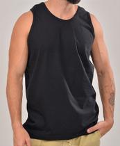 Regata Pré-Encolhida e Amaciada Preta - Alta Qualidade em Algodão 100% Regata Pré-Encolhida e Amaciada Preta - Alta Qualidade em Algodão 100%