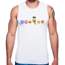 Regata Reações Facebook Eita! - Foca na Moda Regata Reações Facebook Eita! - Foca na Moda