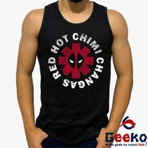 Regata Red Hot Chimi Changas 100% Algodão Deadpool Red Hot Chili Peppers Camiseta Regata Rock Geeko