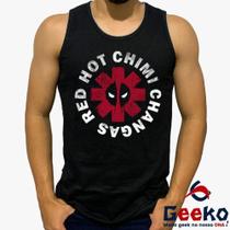 Regata Red Hot Chimi Changas 100% Algodão Deadpool Red Hot Chili Peppers Camiseta Regata Rock Geeko Regata Red Hot Chimi Changas 100% Algodão Deadpool Red Hot Chili Peppers Camiseta Regata Rock Geeko