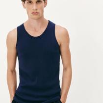 Regata Ribana Canelada Hering Básica Slim Masculina 015M