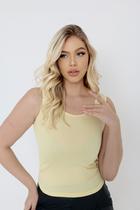 Regata ribana gola o tl amarelo Regata ribana gola o tl amarelo