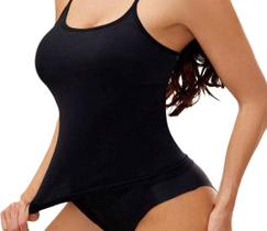 Regata Segunda Pele Básica Feminina Alça Fina