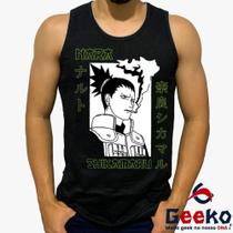 Regata Shikamaru Nara 100% Algodão Naruto Geeko