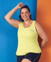 Regata Skin Fit Inspiracional Plus Size Alto Giro