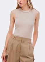 Regata Slim Hering 4ANJ Feminina Canelada Algodão T. P/XG