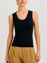 Regata Slim Hering K5AG Feminina Decote U Tricô Viscose T. P/XG